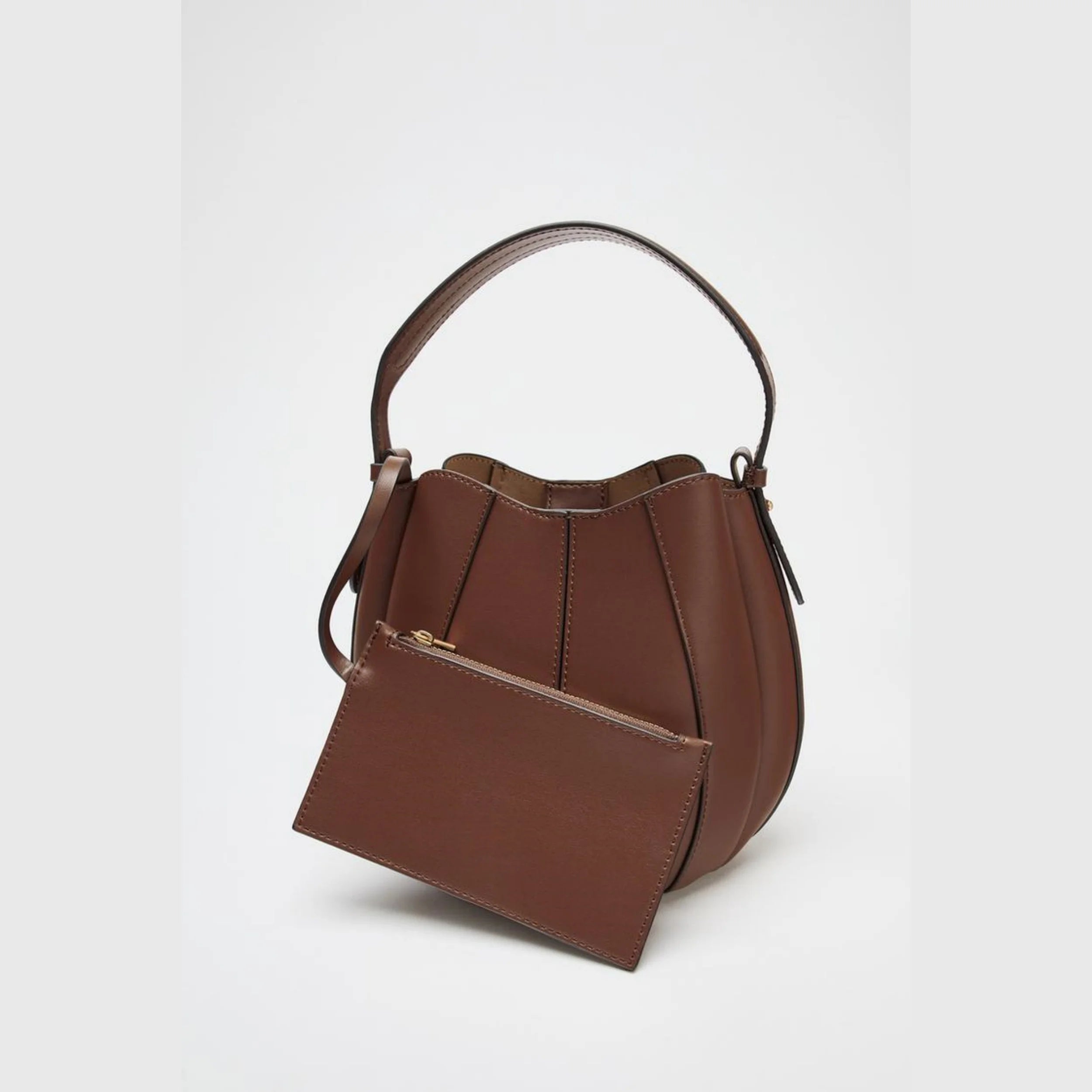 Vegan Leather Mini Bucket Bag