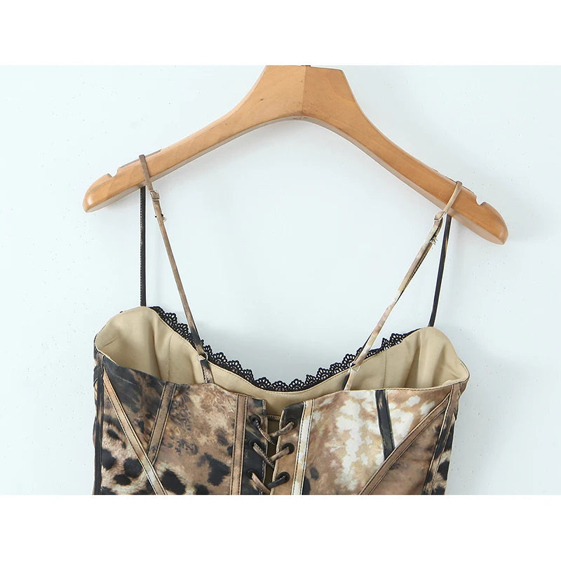 Leopard Print Corset Women's Corset Top