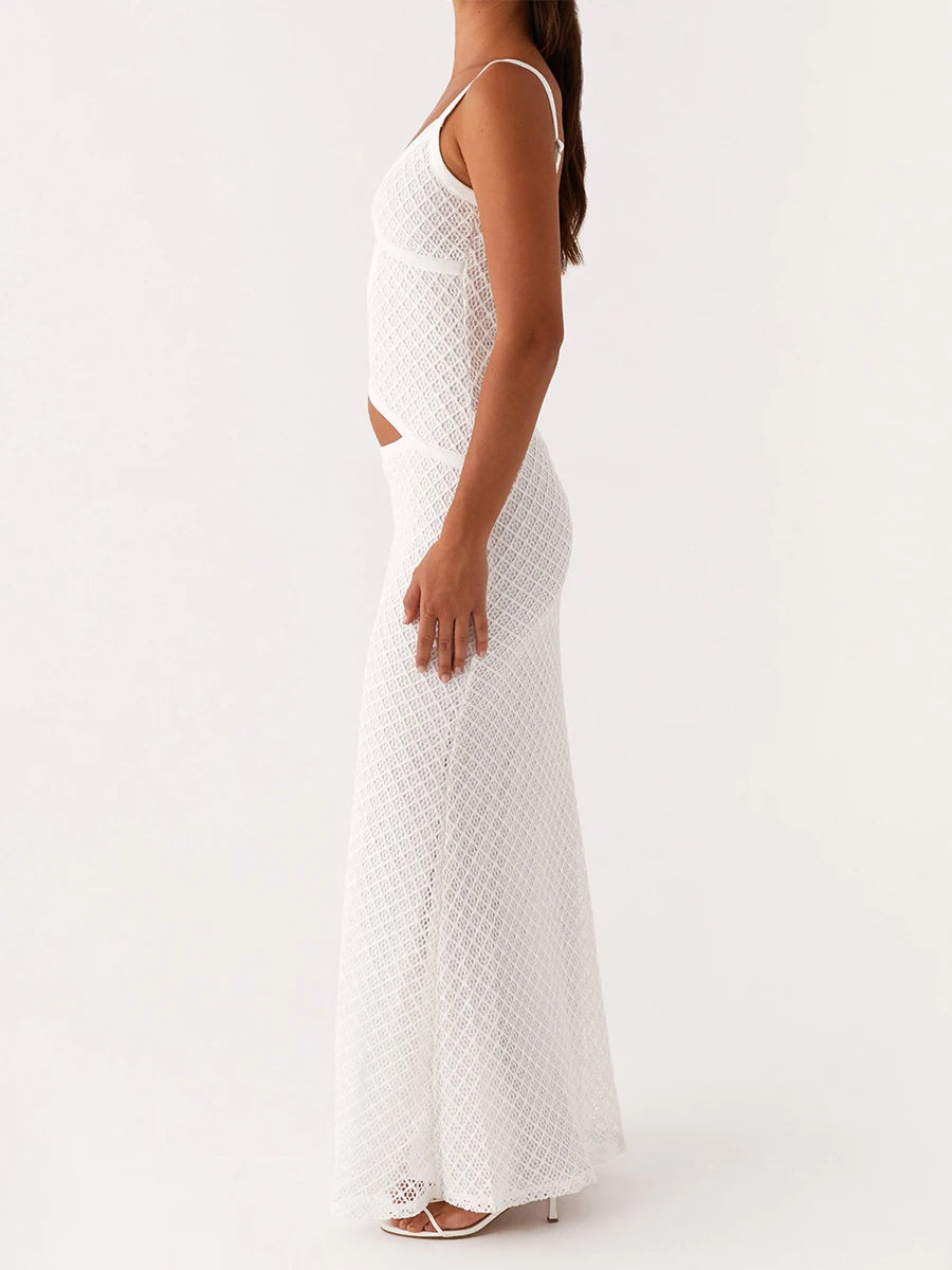 Velvet Square Neck Column Midi Dress