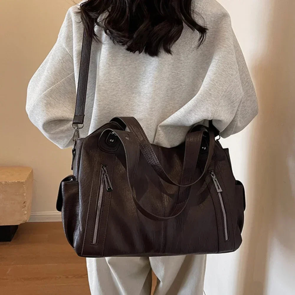 PU Leather Large Tote Bag