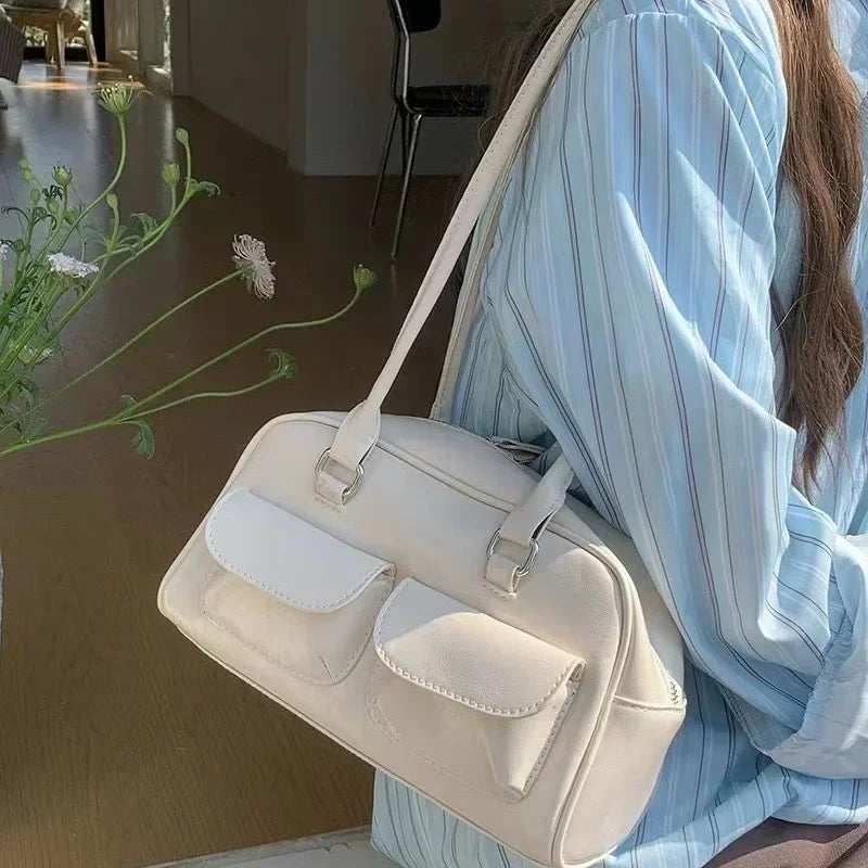 PU Leather Large Shoulder Bag