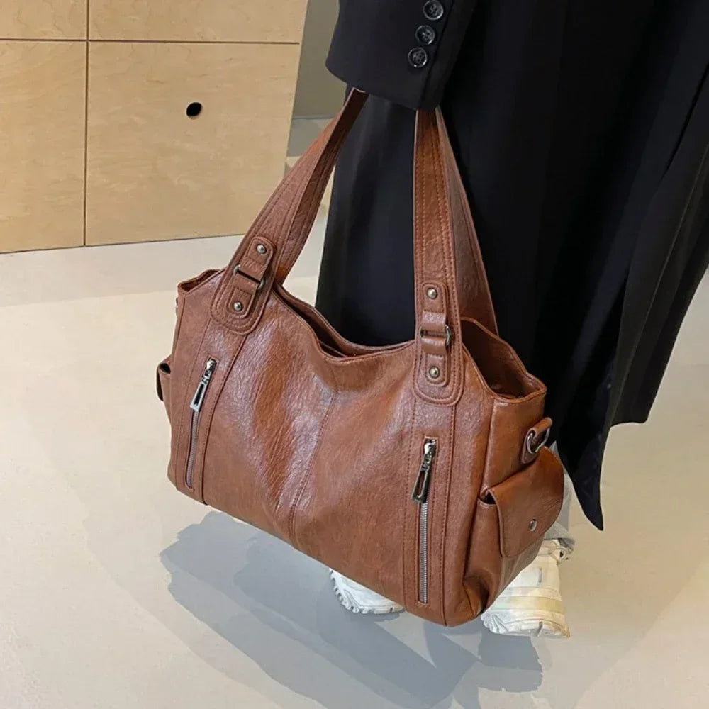 PU Leather Large Tote Bag