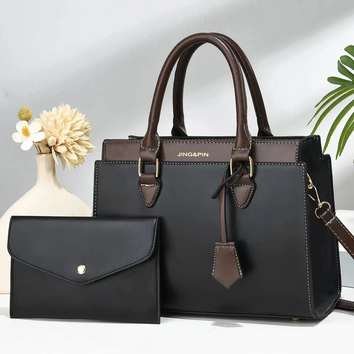 Patchwork PU Leather Tote Bag