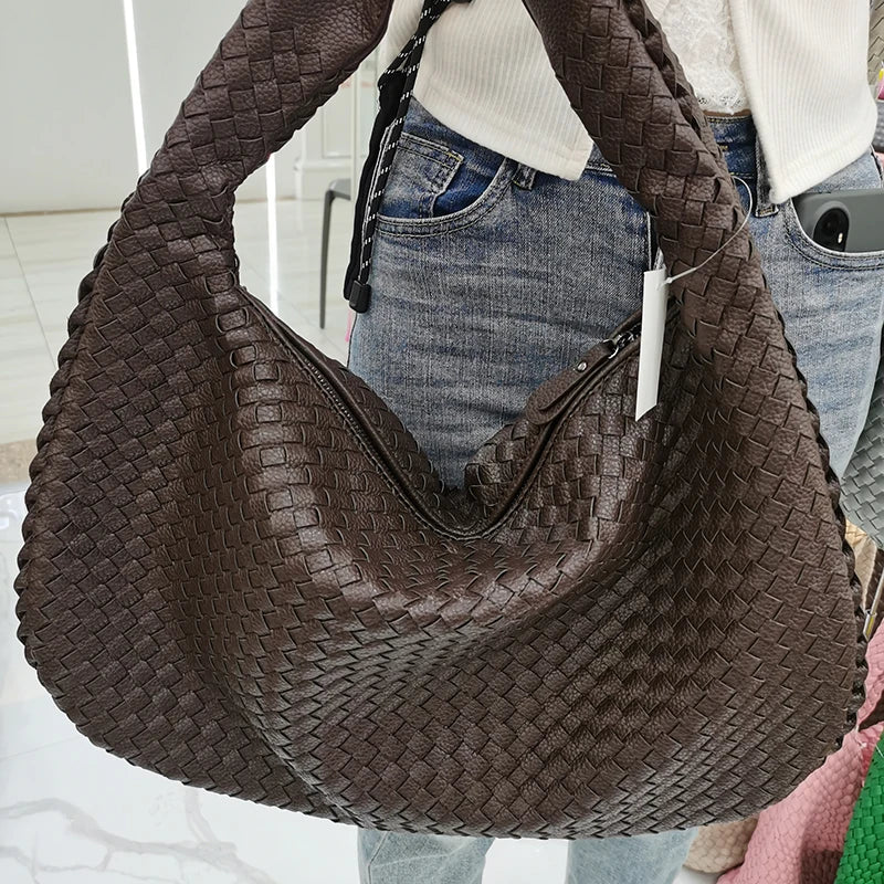 PU Leather Large Hobo Bag