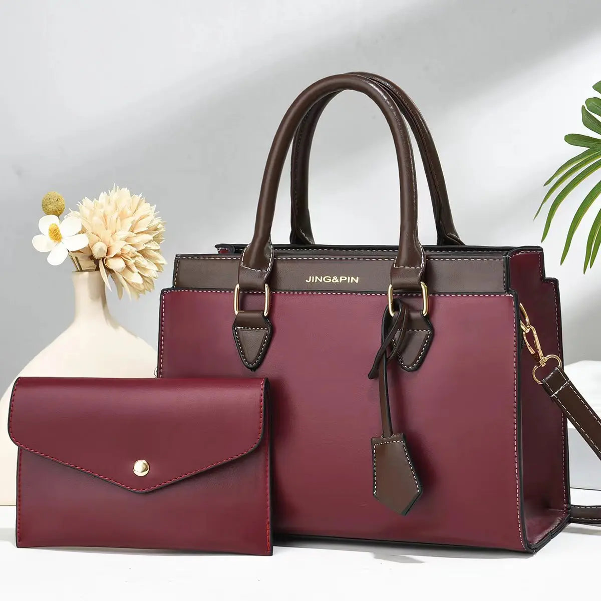 Patchwork PU Leather Tote Bag