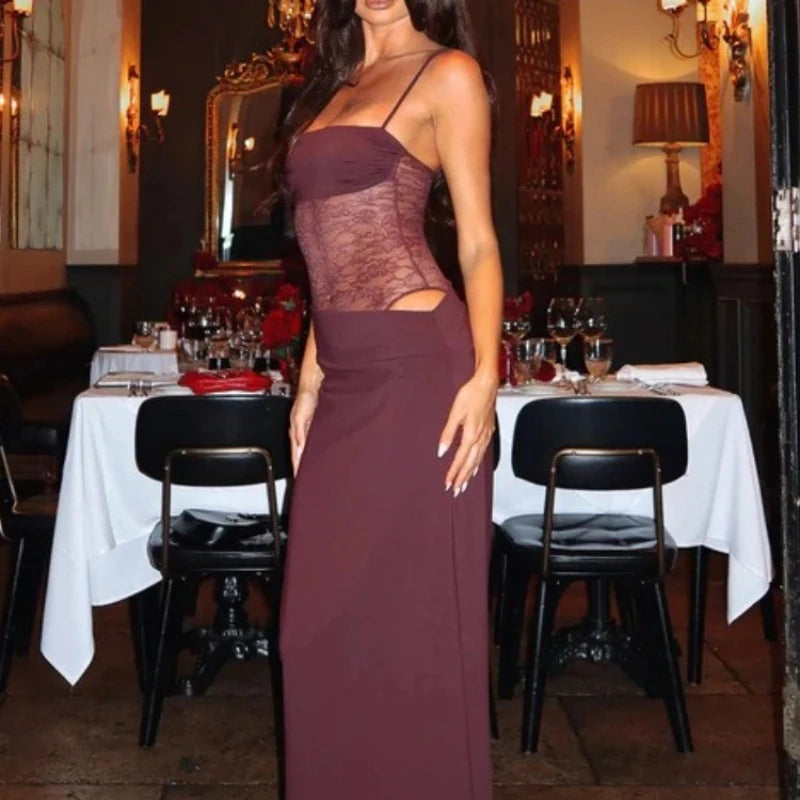 Slash Neck Midi Dress