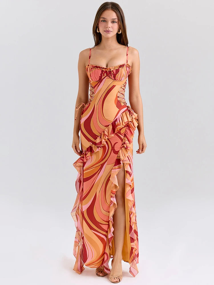 Strapless Bodycon Floor-Length Dress