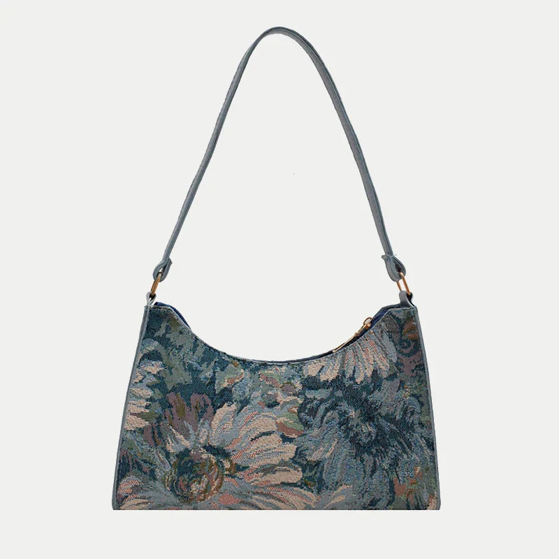 Floral PU Leather Evening Clutch