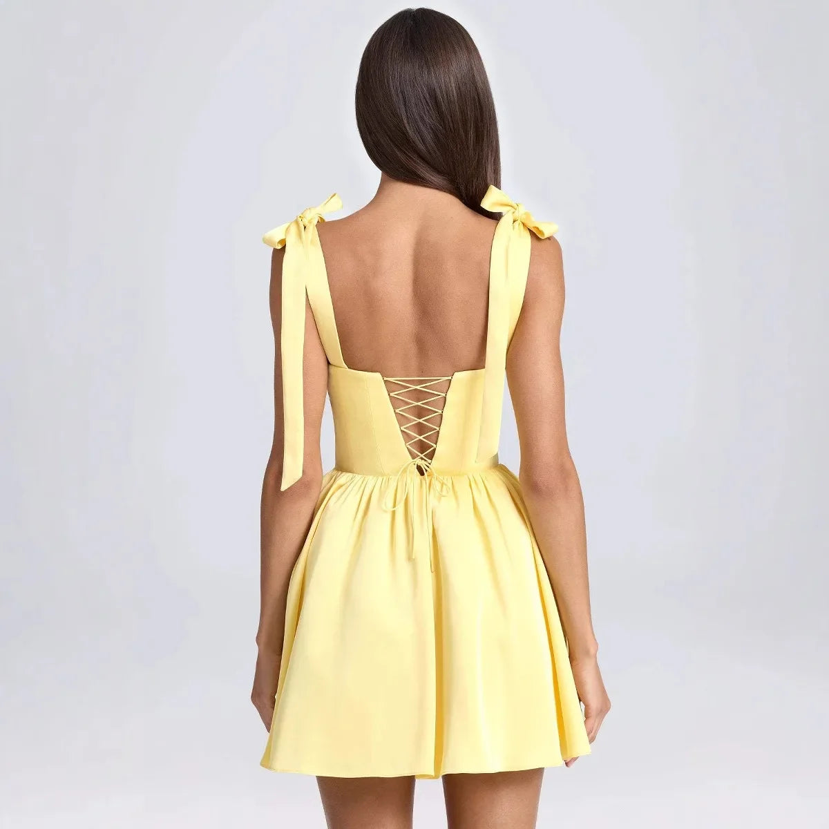 Solid V-Neck Sheath Mini Dress