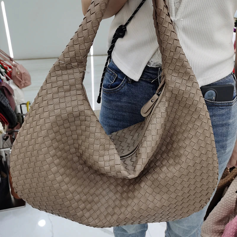 PU Leather Large Hobo Bag