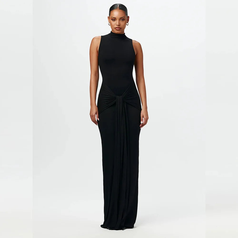 Wrap Floor-Length Dress
