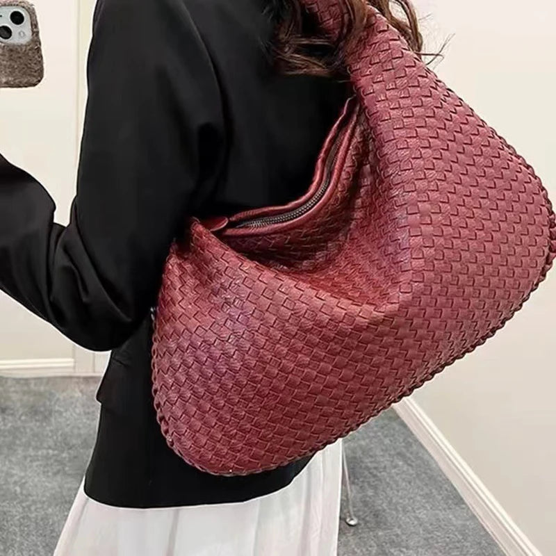 PU Leather Large Hobo Bag