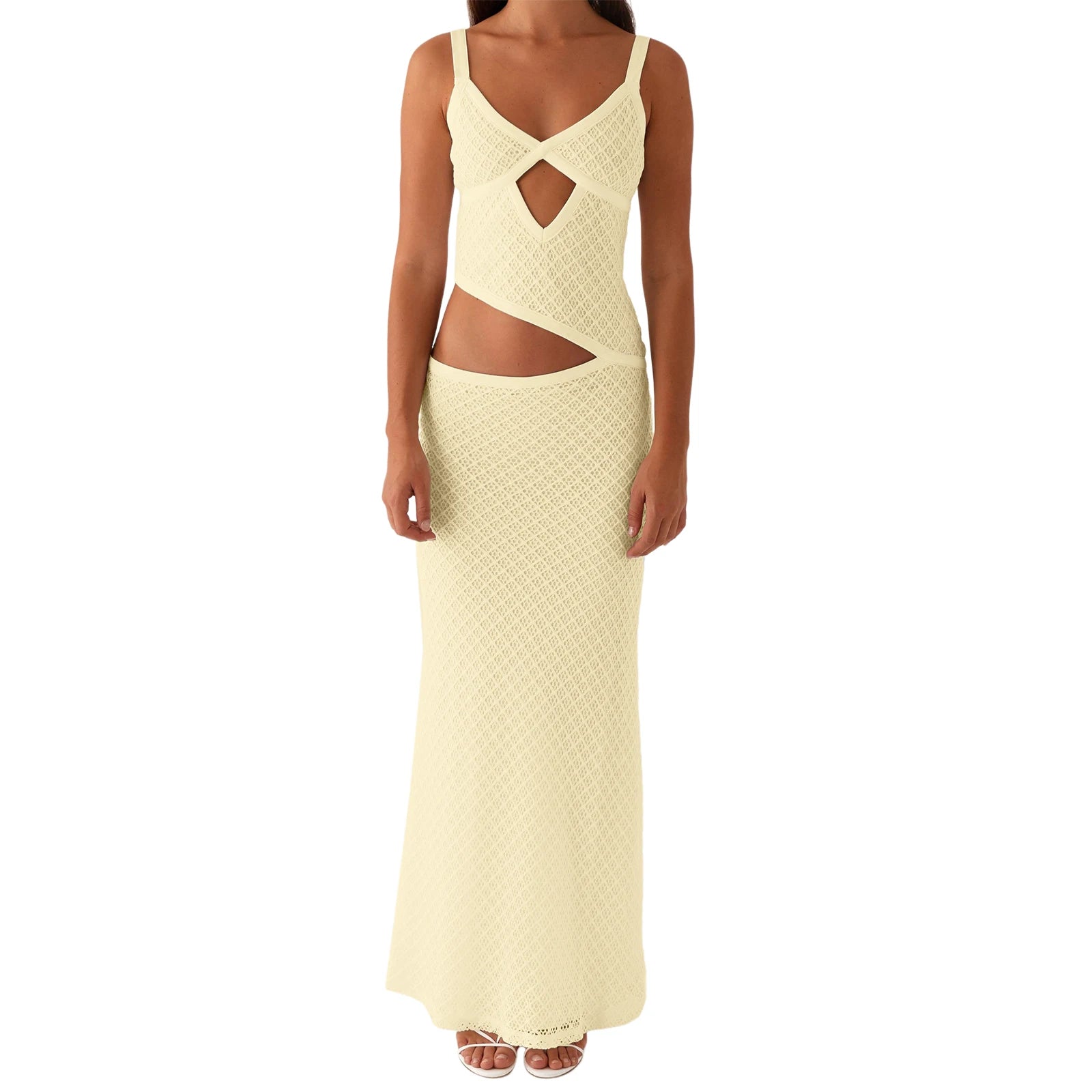 Velvet Square Neck Column Midi Dress