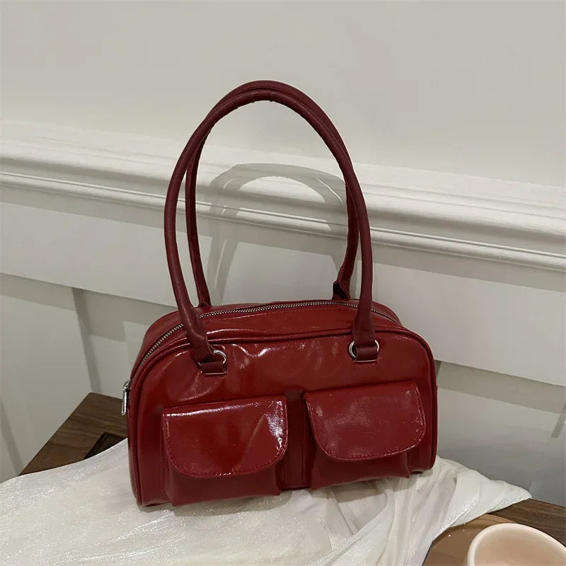 PU Leather Large Shoulder Bag