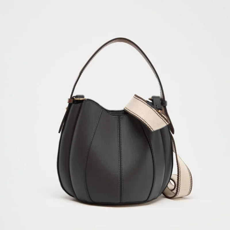 Vegan Leather Mini Bucket Bag