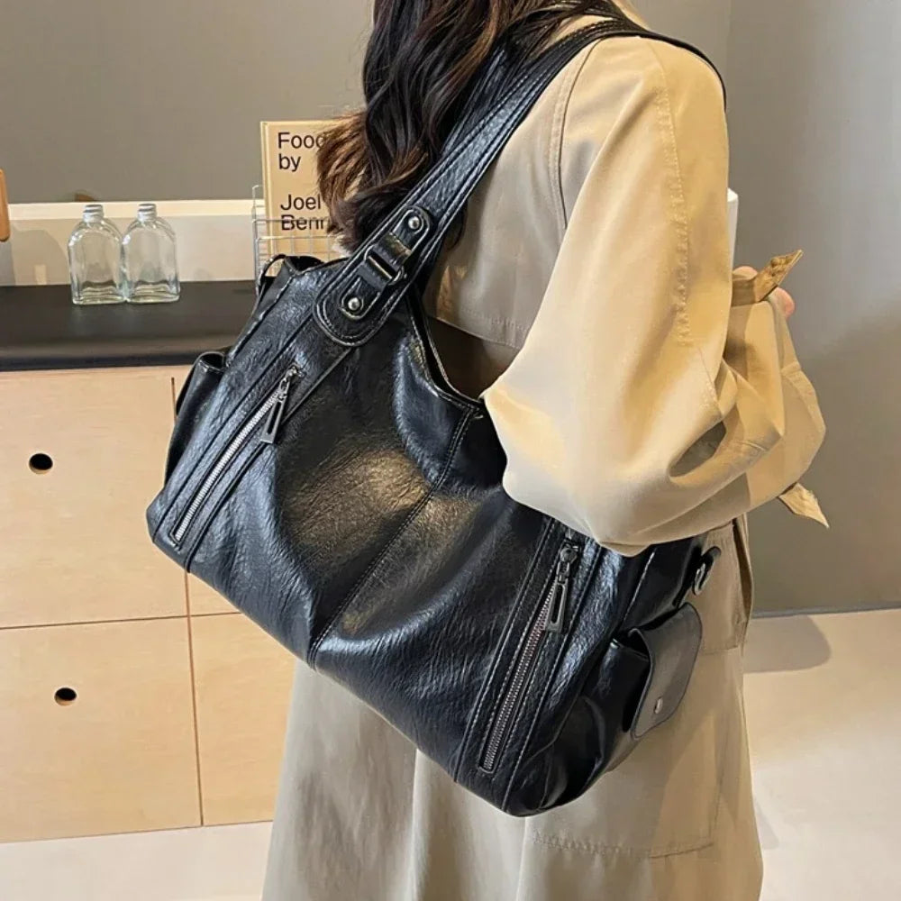 PU Leather Large Tote Bag
