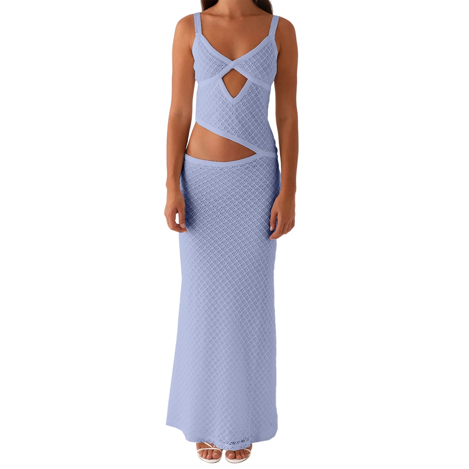 Velvet Square Neck Column Midi Dress
