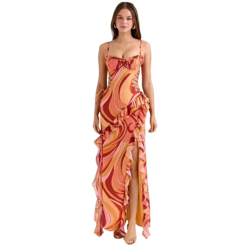 Strapless Bodycon Floor-Length Dress