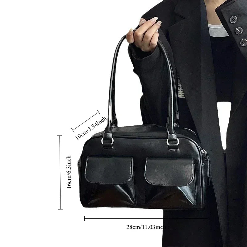 PU Leather Large Shoulder Bag