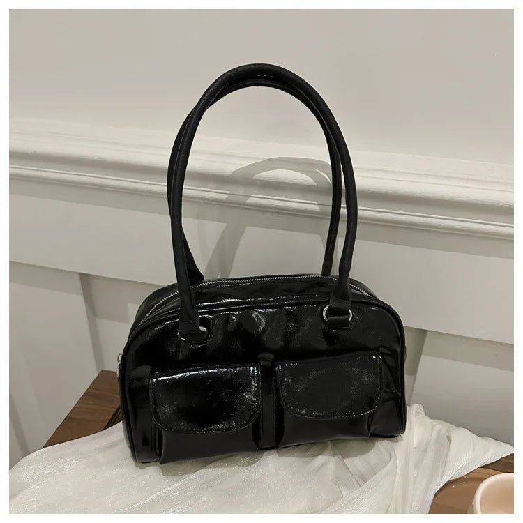 PU Leather Large Shoulder Bag