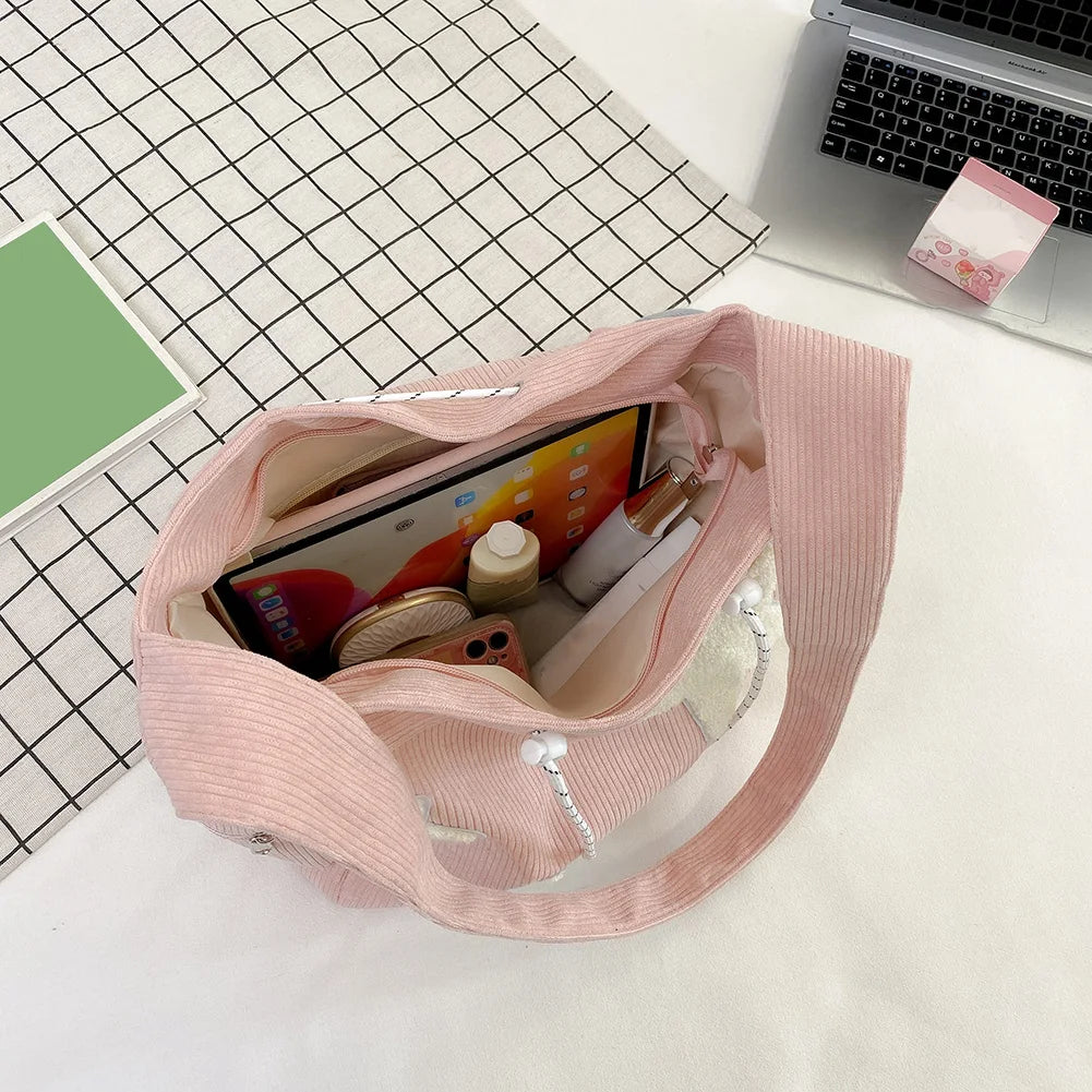 Corduroy Satchel Bag