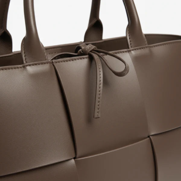 Woven Genuine Leather Large Tote Bag