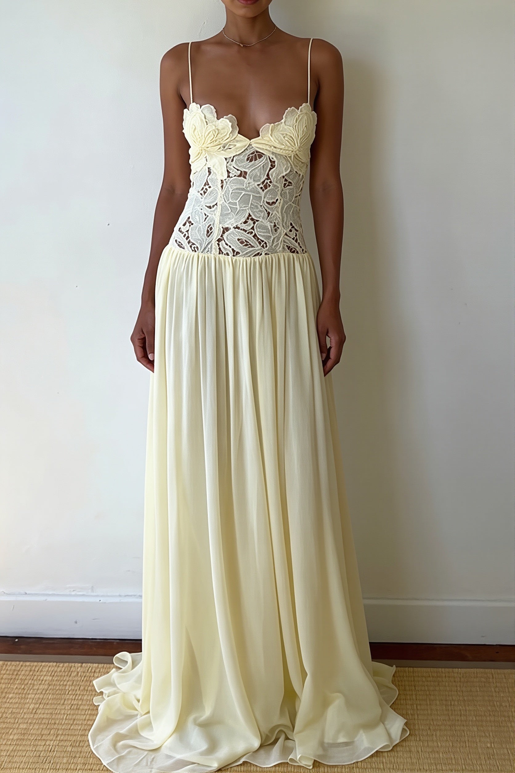 splice chiffon dress SIR. Thames Splice Midi Dress in Ecru Multi
