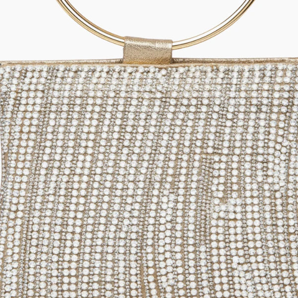 Rhinestone Crystal-Embellished Large Evening Clutch