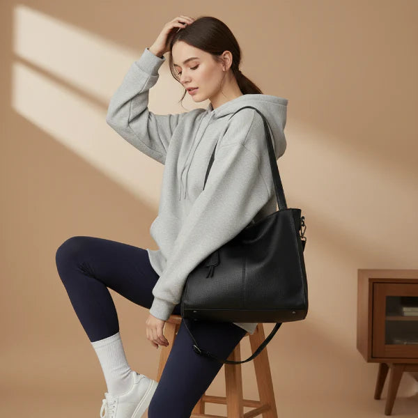 Genuine Leather Large Tote Bag
