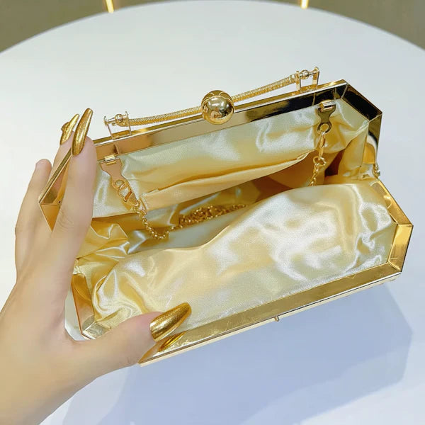 Rhinestone Vegan Leather Mini Evening Clutch