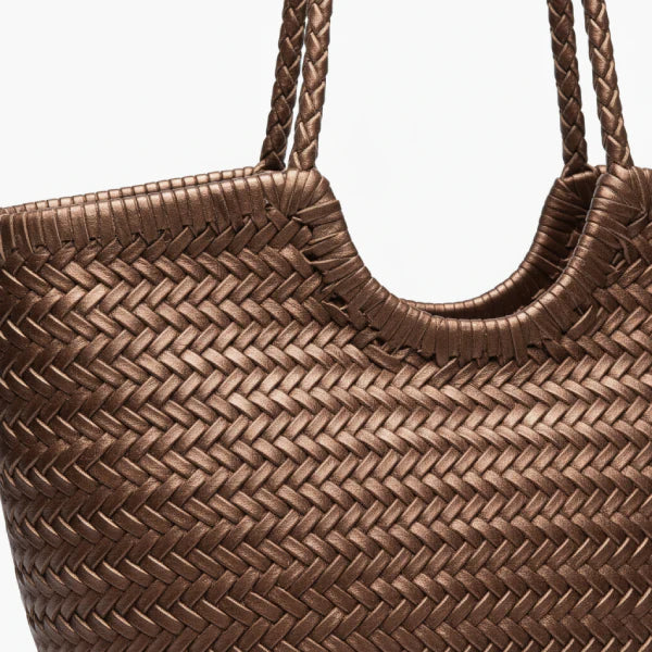 Woven Genuine Leather Tote Bag