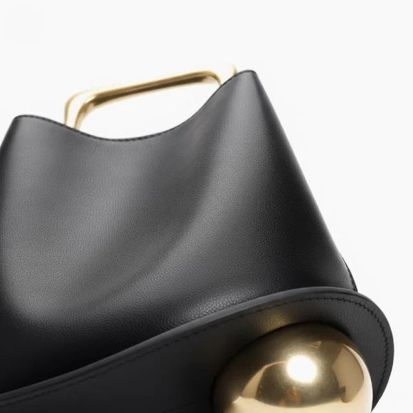 Genuine Leather Bucket Bag