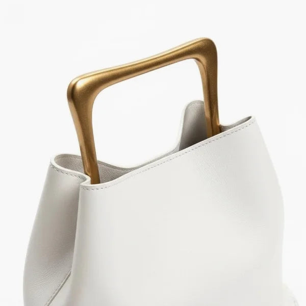 Genuine Leather Bucket Bag