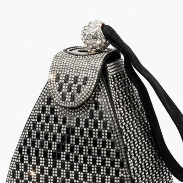 Rhinestone Crystal-Embellished Mini Evening Clutch