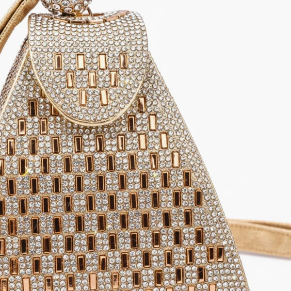 Rhinestone Crystal-Embellished Mini Evening Clutch