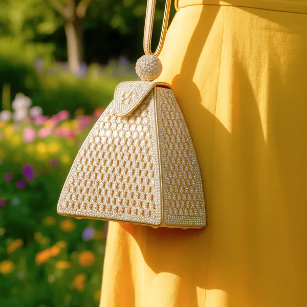 Rhinestone Crystal-Embellished Mini Evening Clutch