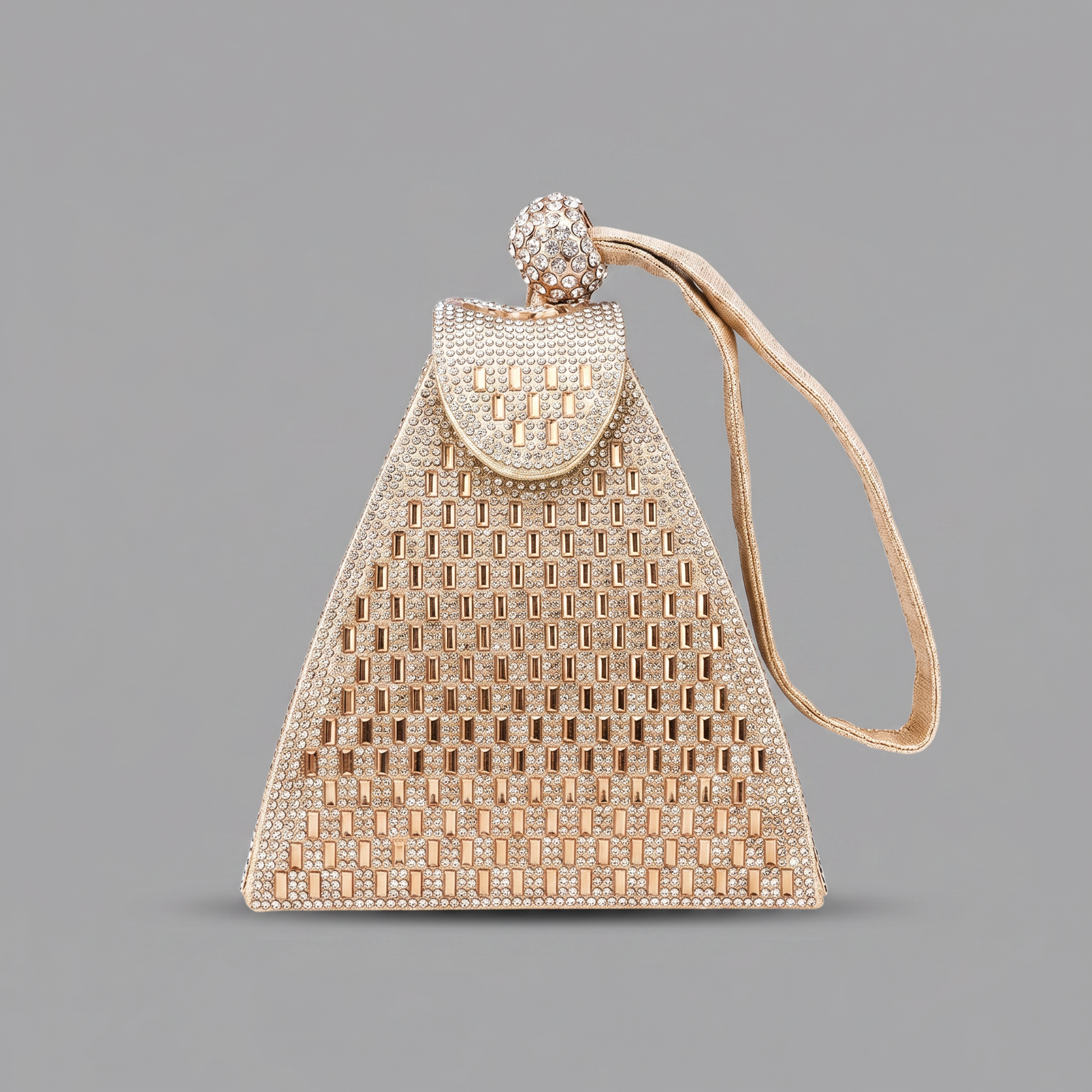 Rhinestone Crystal-Embellished Mini Evening Clutch