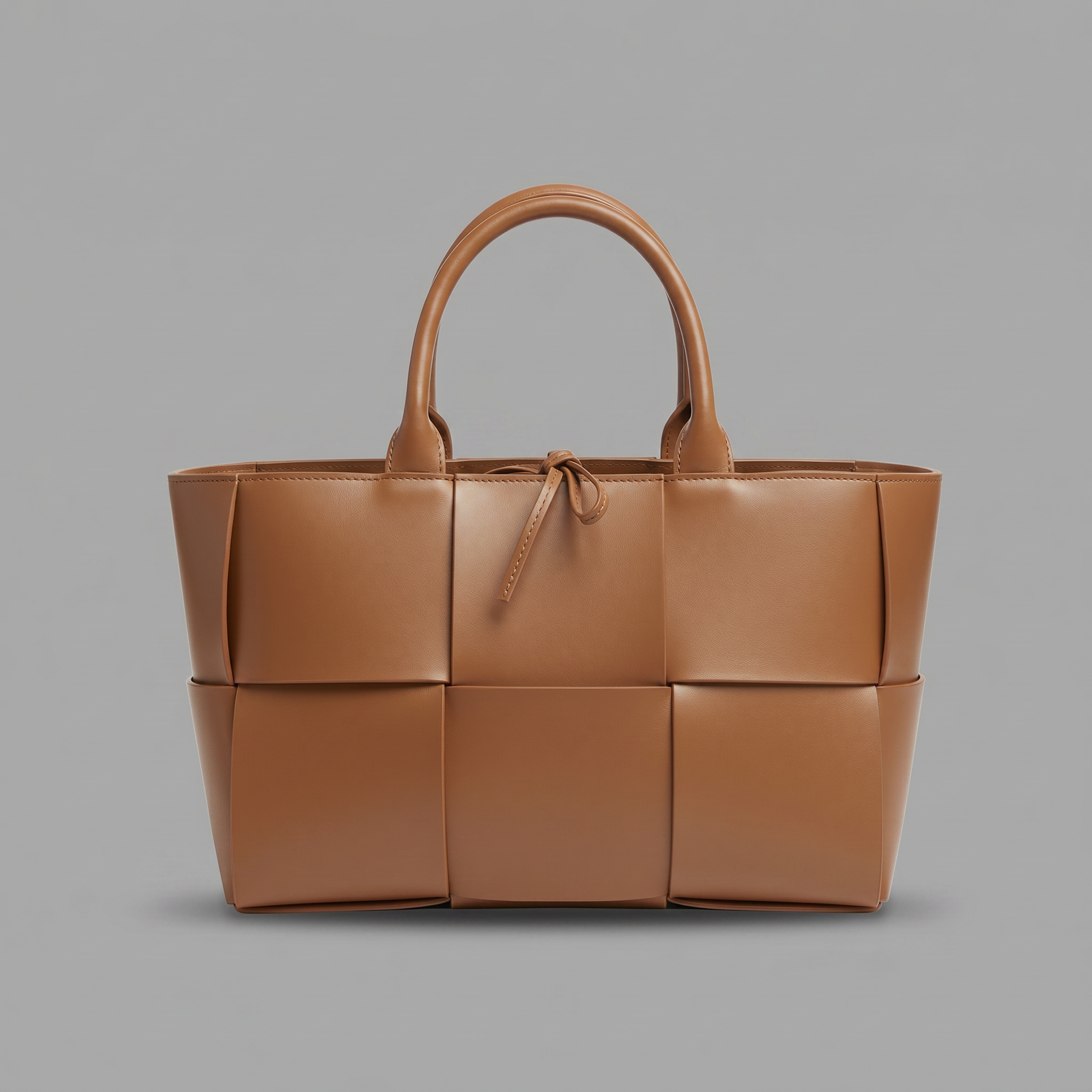 Woven Genuine Leather Large Tote Bag