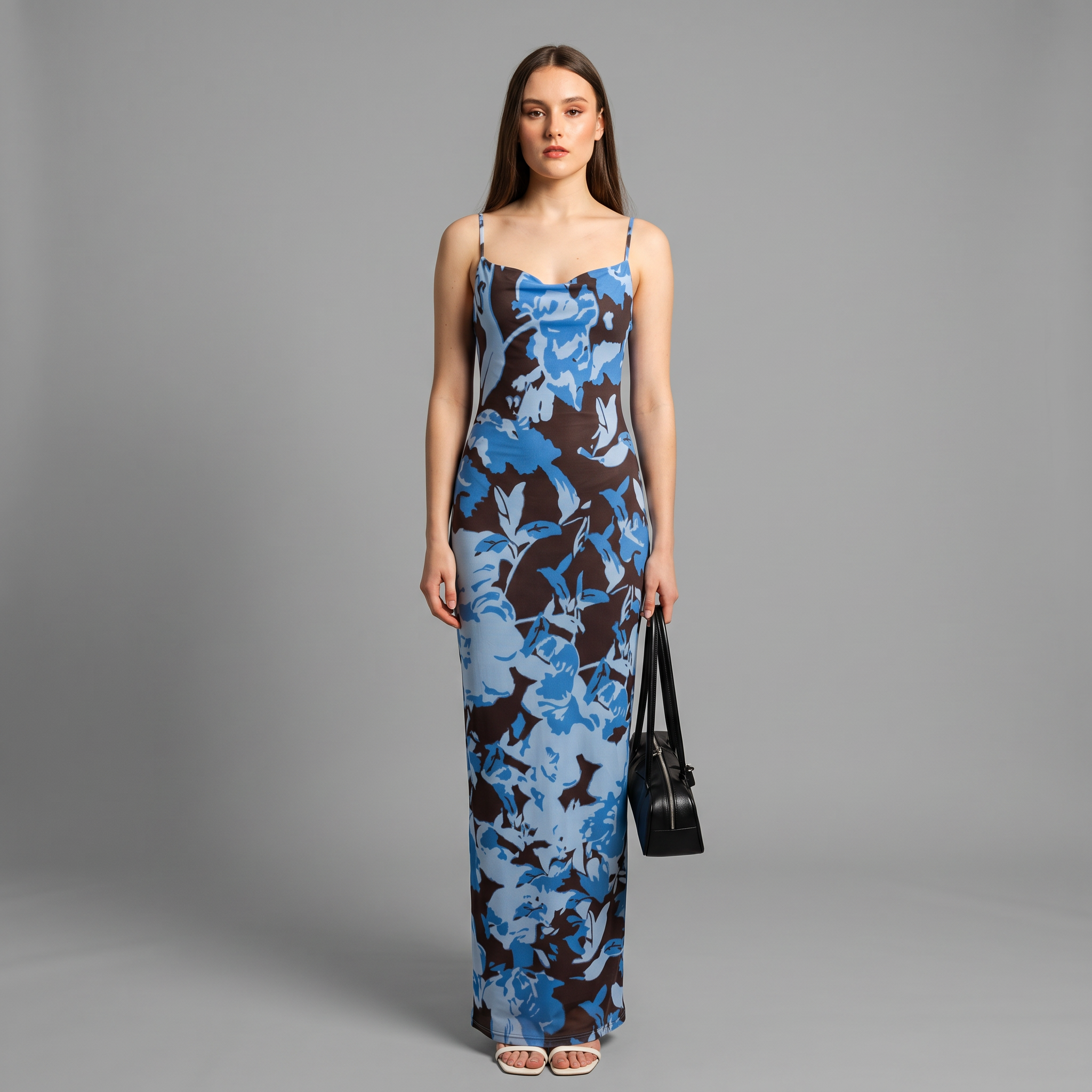 Floral A-Line Midi Dress