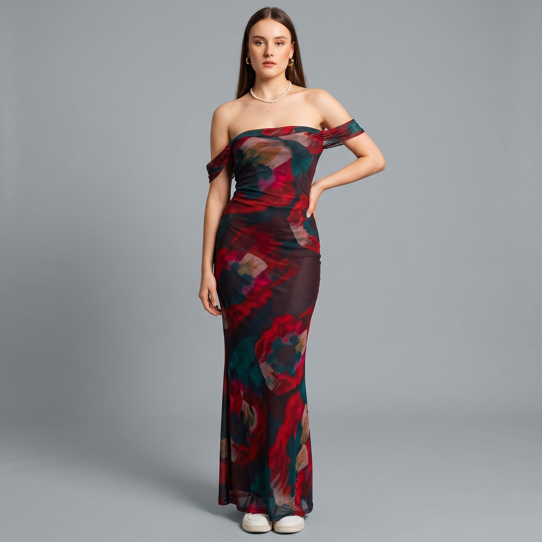 Strapless Floor-Length Dress