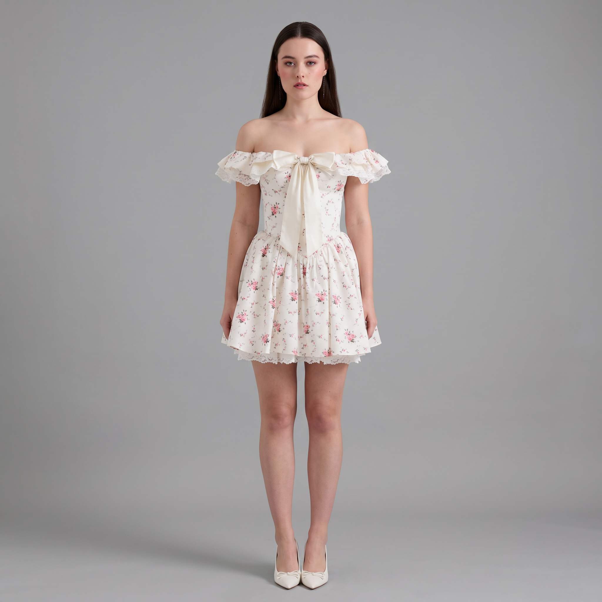 Floral Strapless Mini Dress