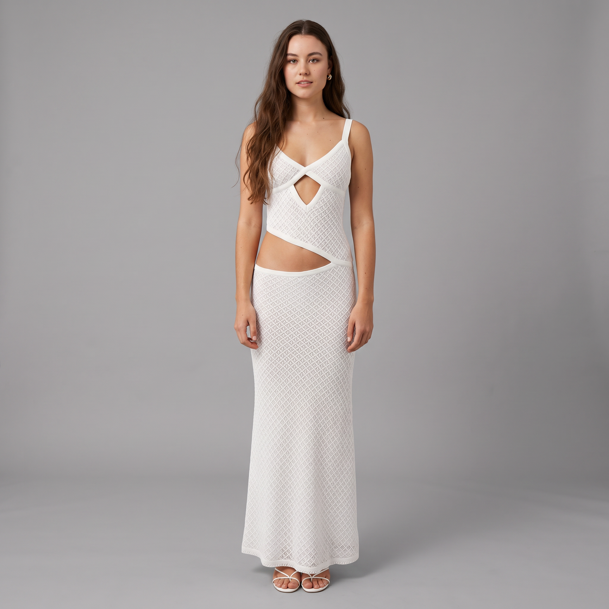 Velvet Square Neck Column Midi Dress