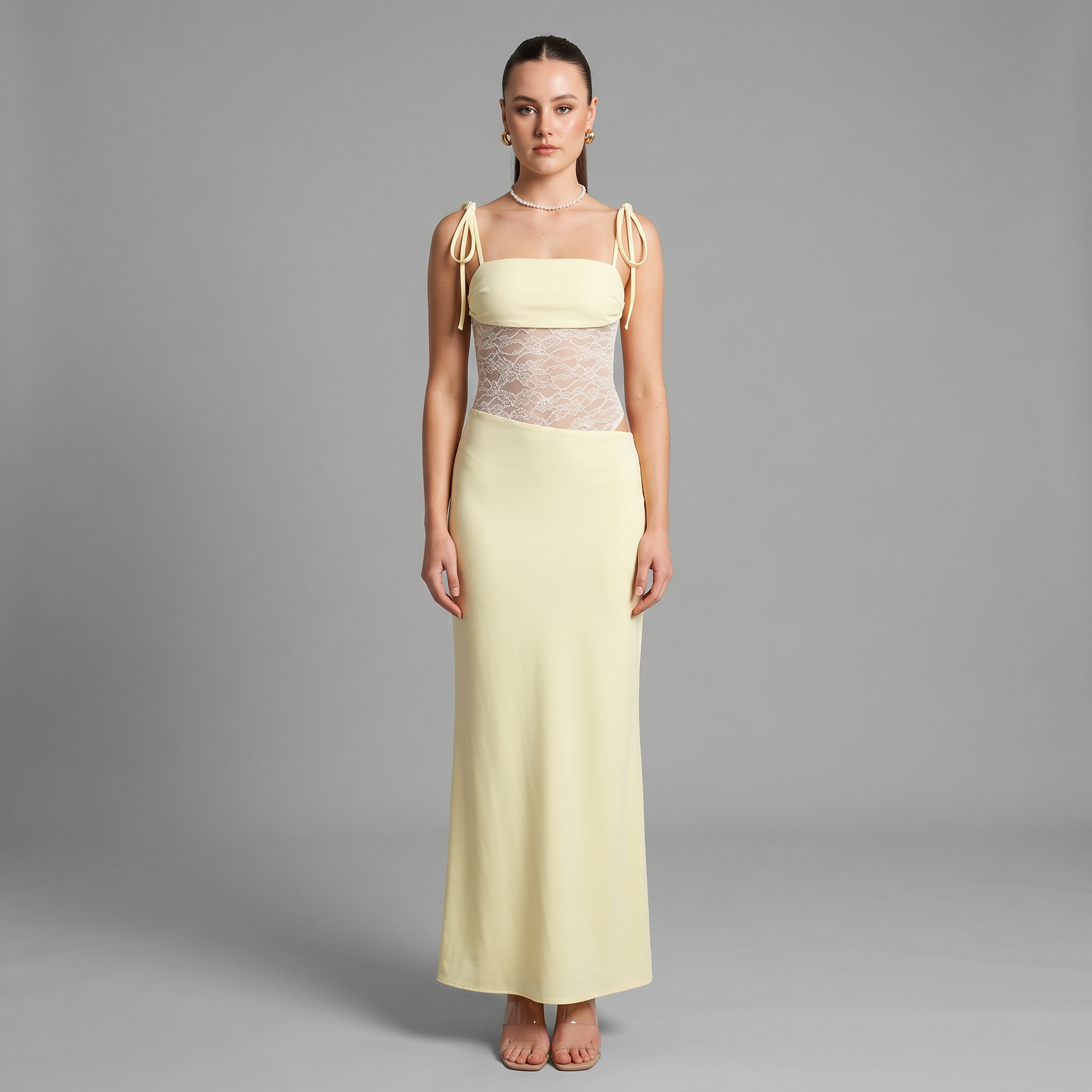 Slash Neck Midi Dress