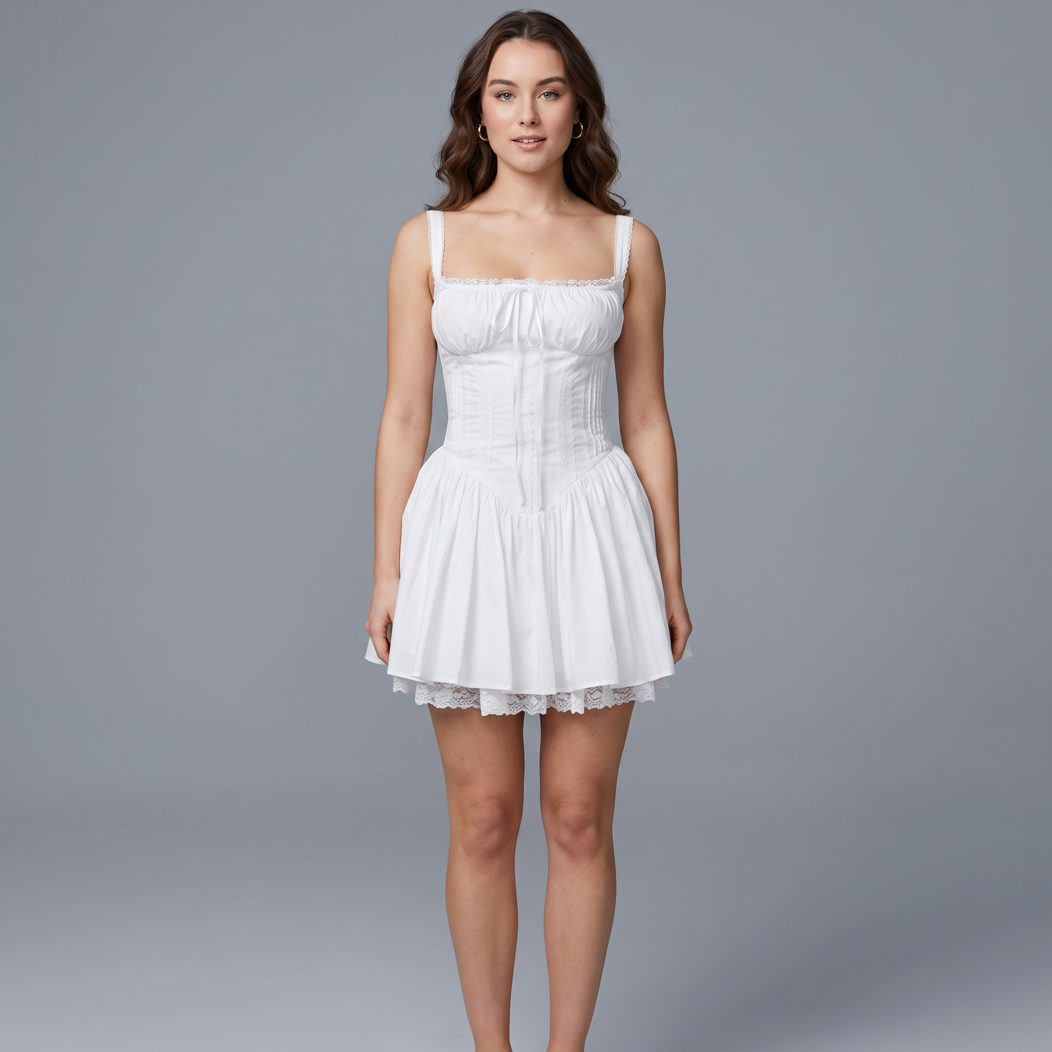 Elegant Spaghetti Strap Midi Dress