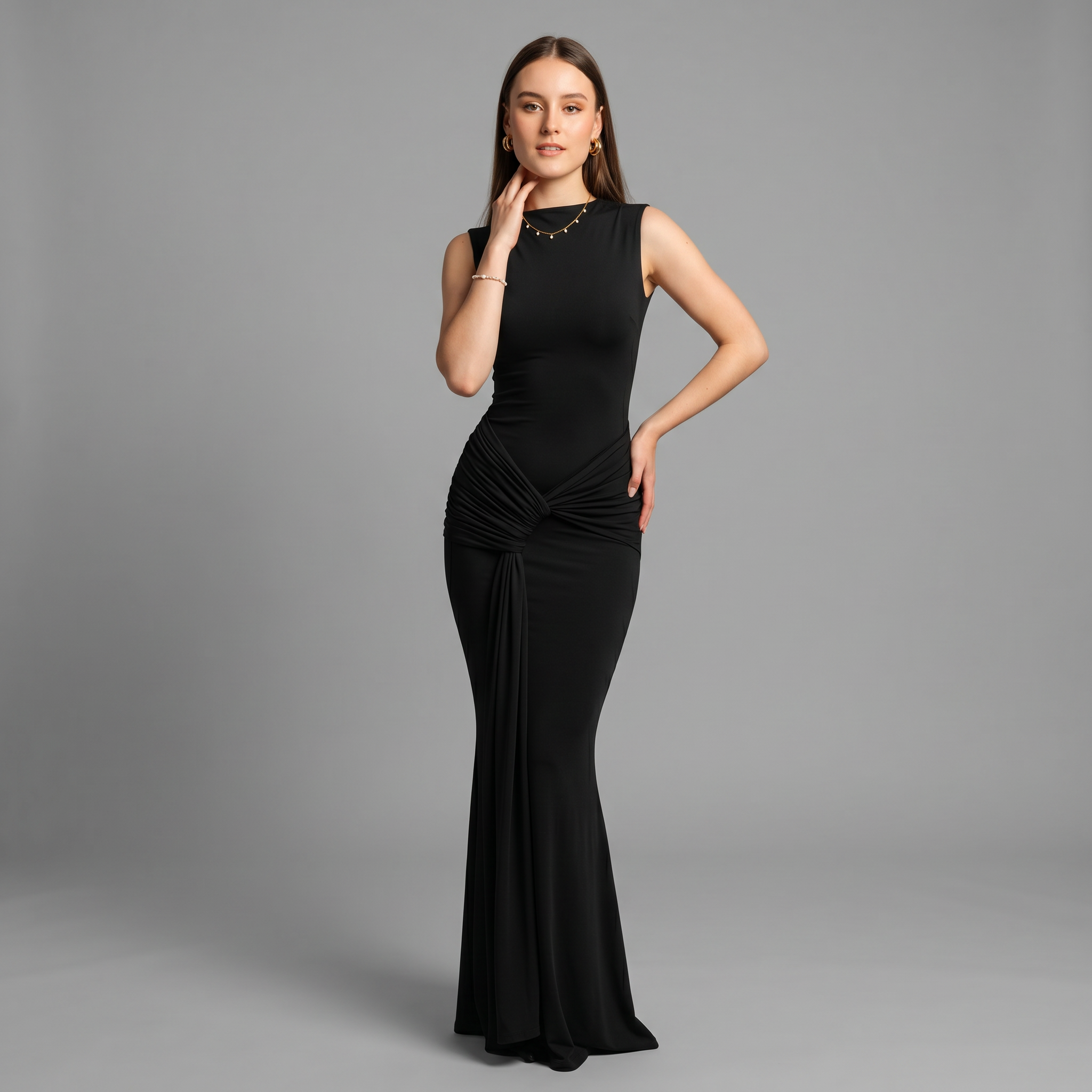 Lace A-Line Floor-Length Dress