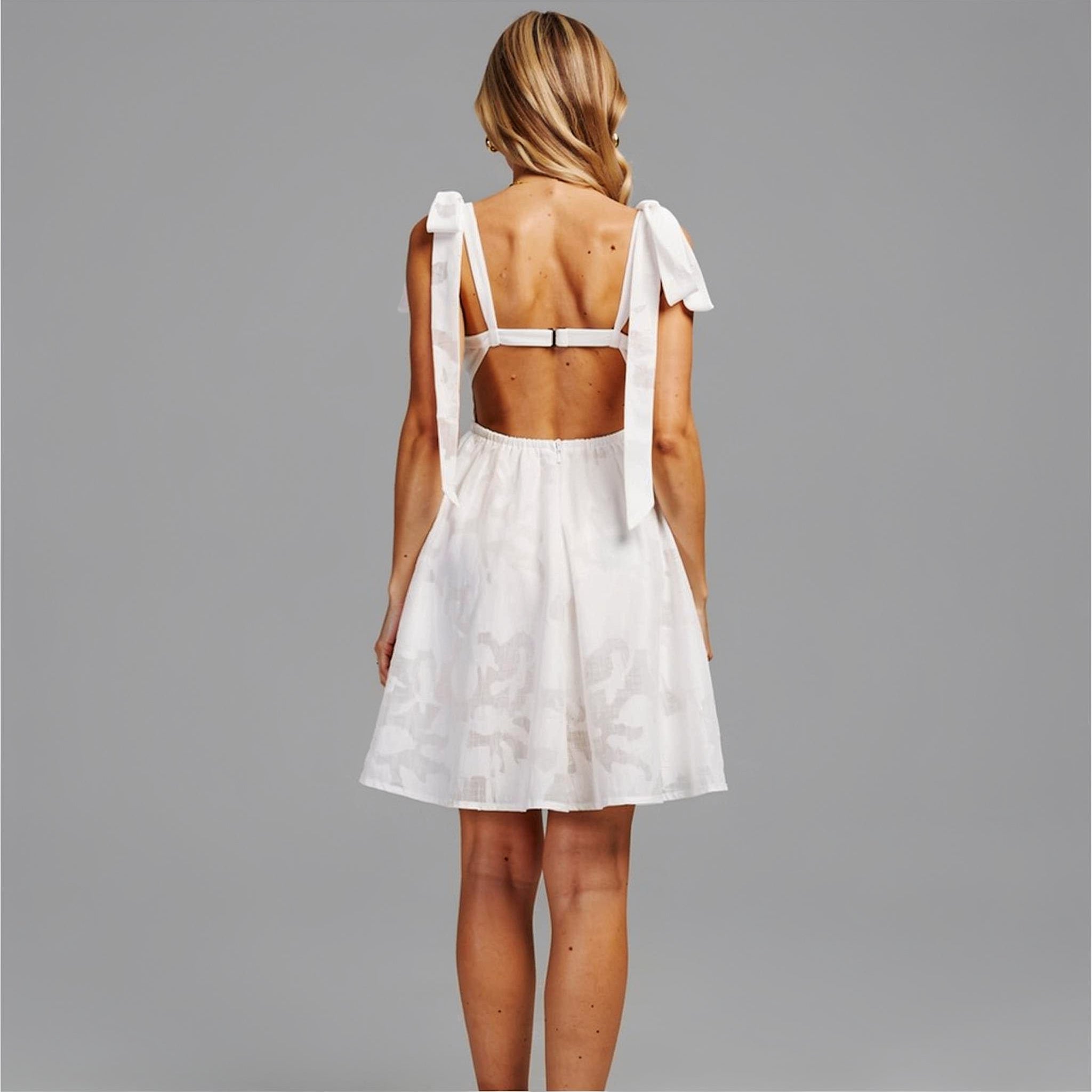 Square Neck A-Line Mini Dress