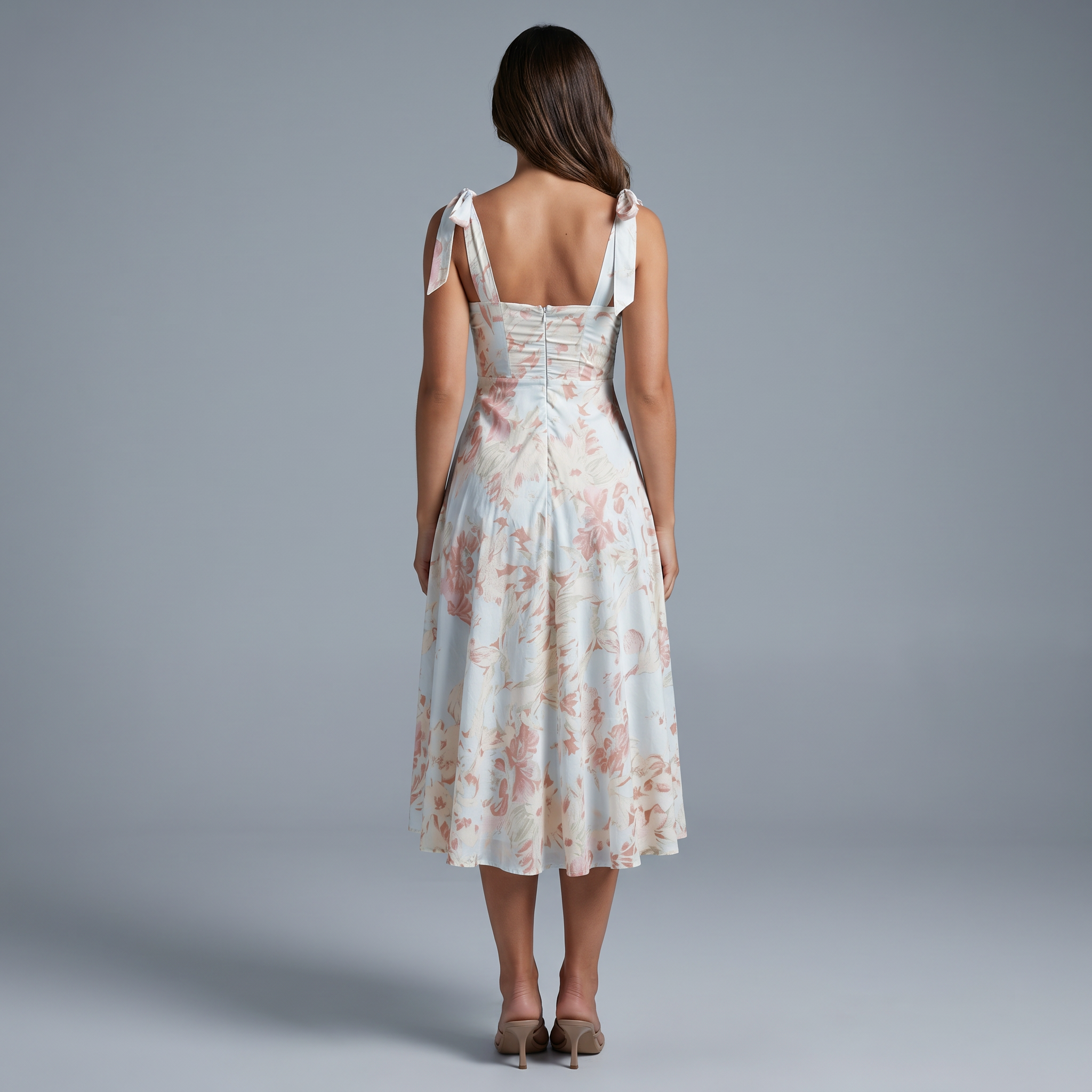 Lace V-Neck A-Line Ankle-Length Dress