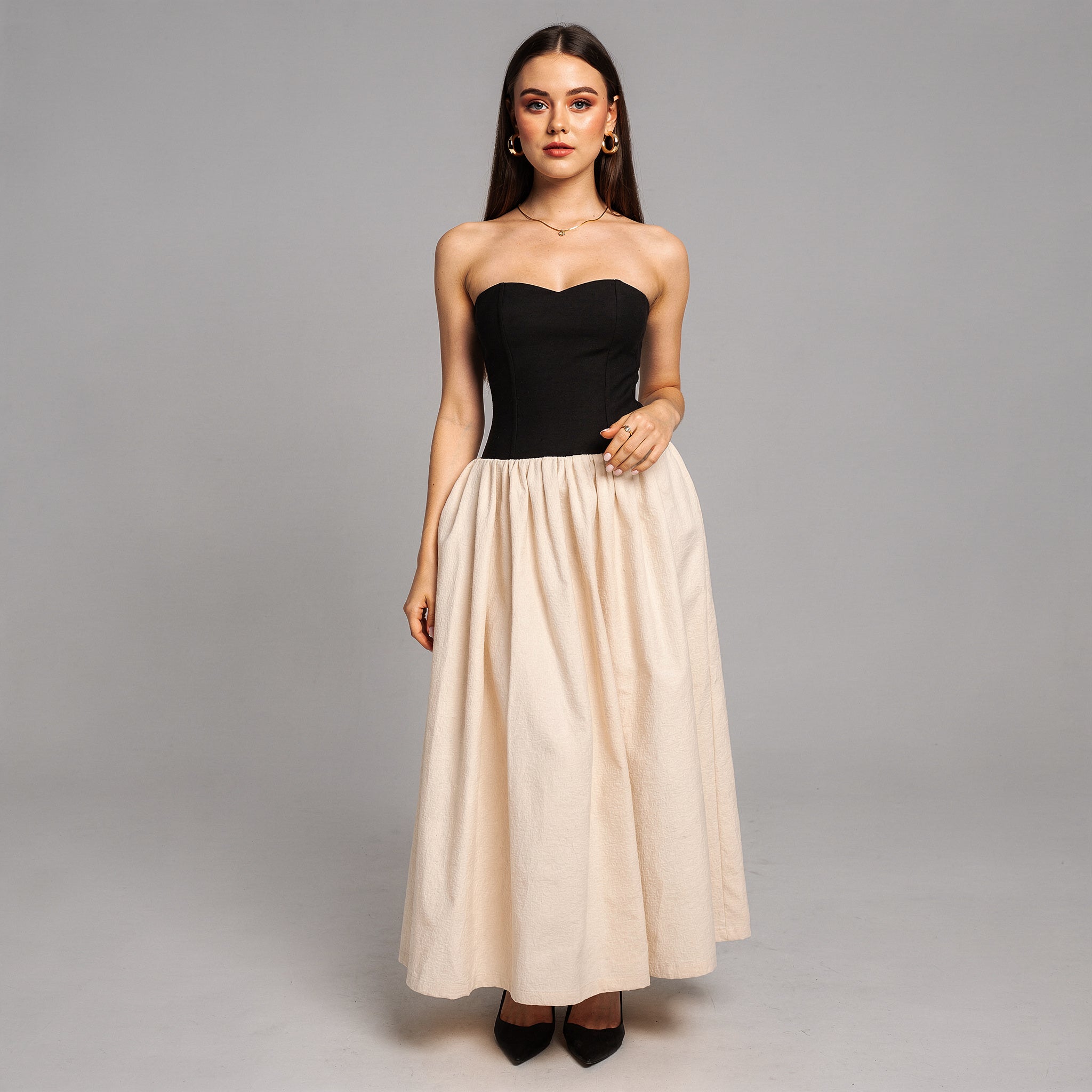 Strapless Midi Dress
