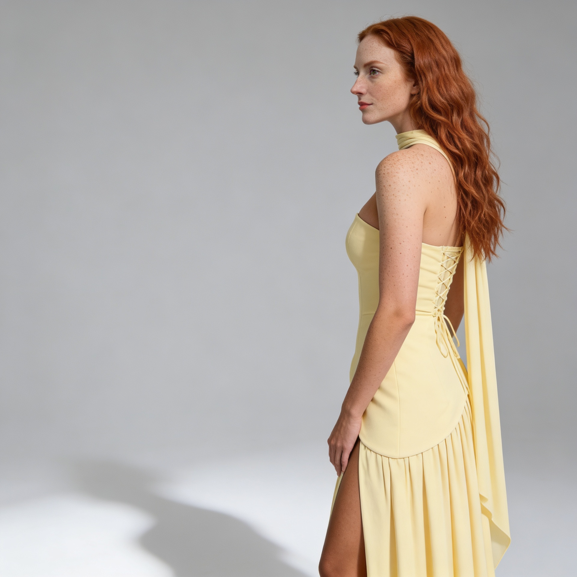 Slash Neck Midi Dress
