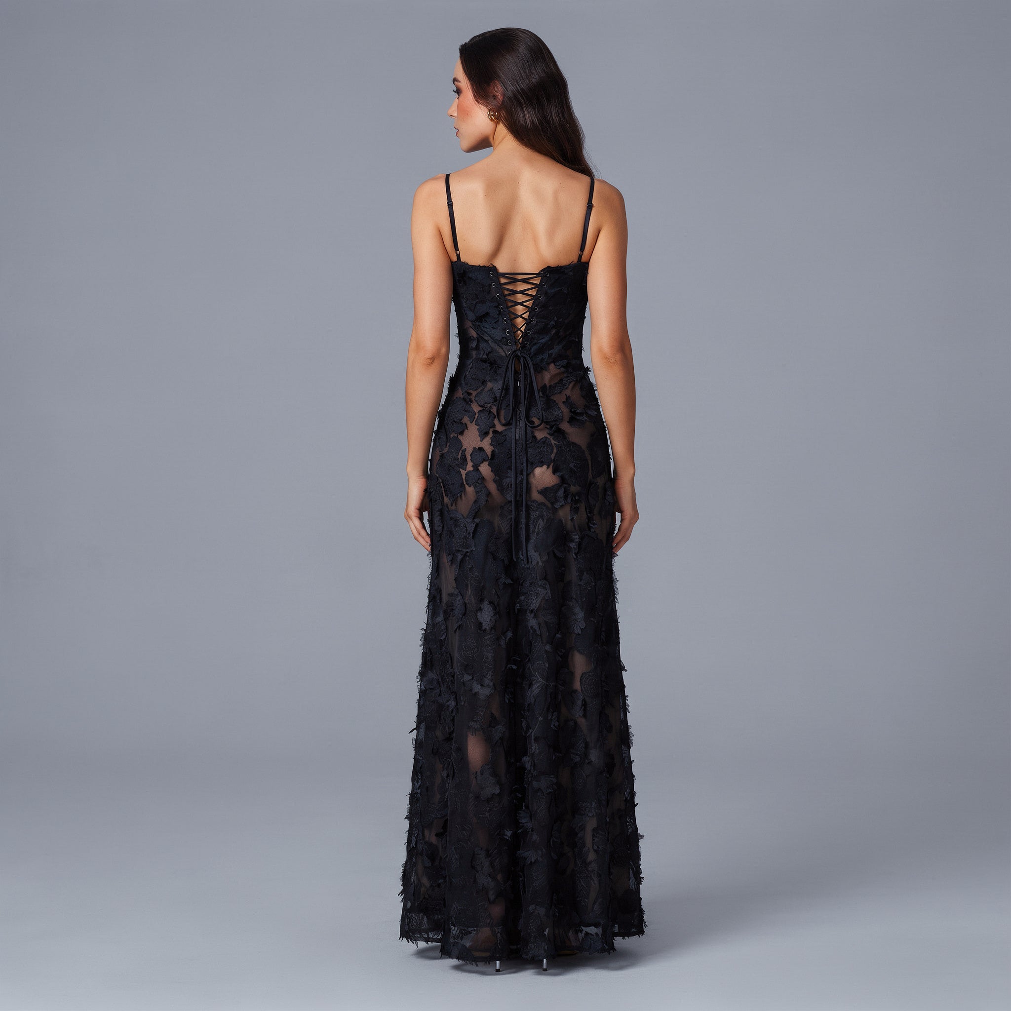 Printed Square Neck A-Line Maxi Dress